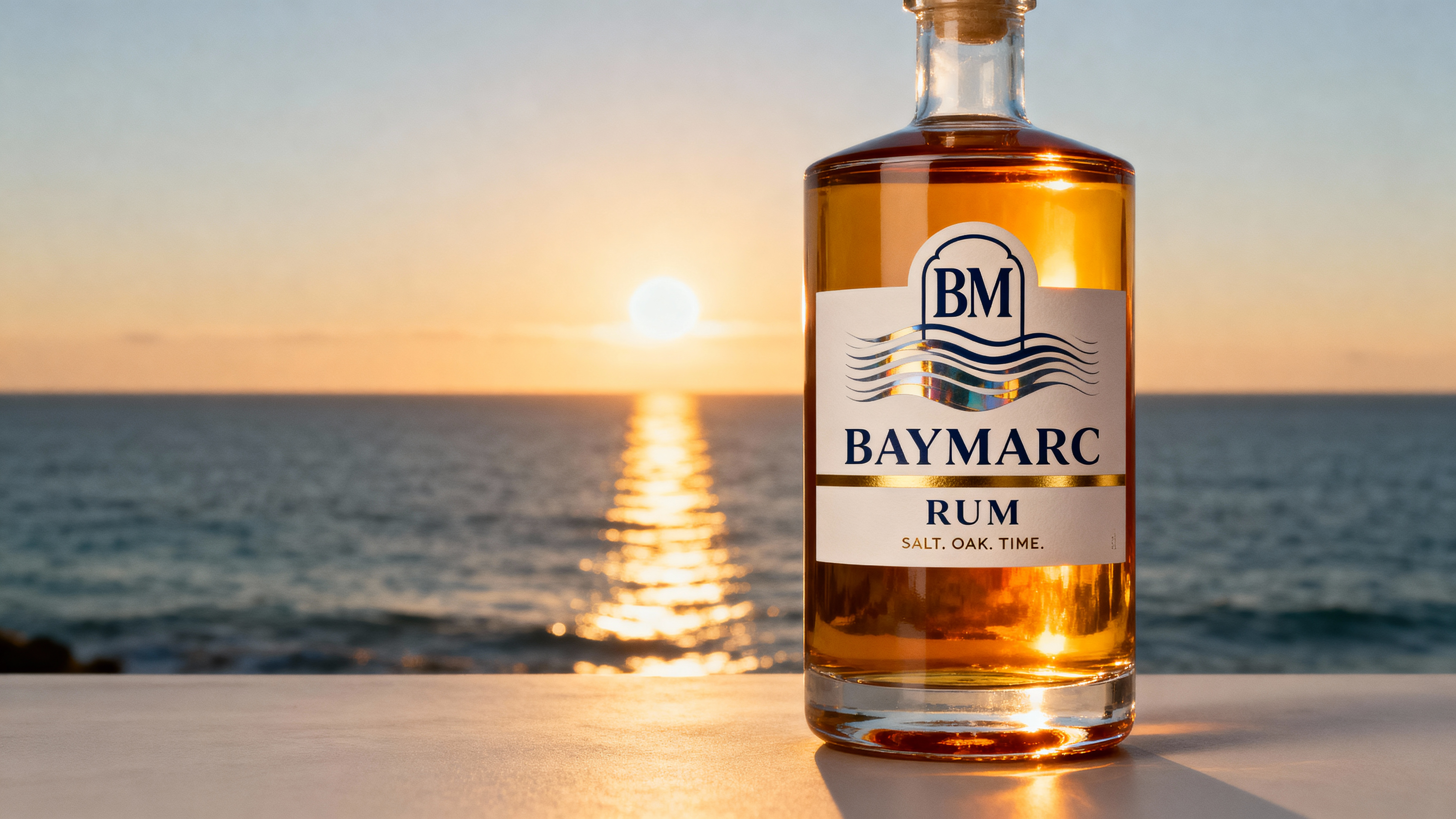 Baymarc Rum - Ocean waves representing coastal heritage