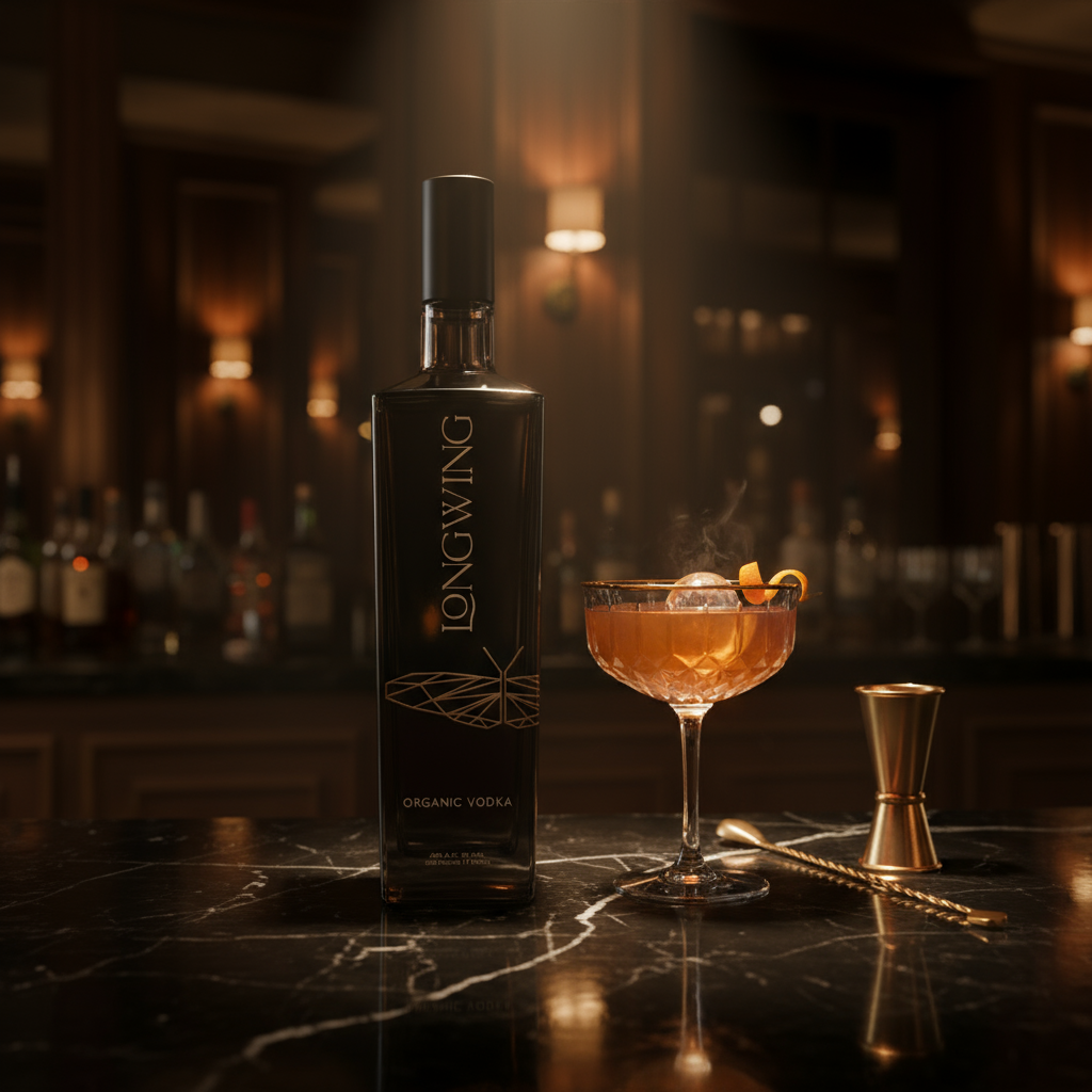 Longwing Vodka - Bar scene showcasing premium vodka